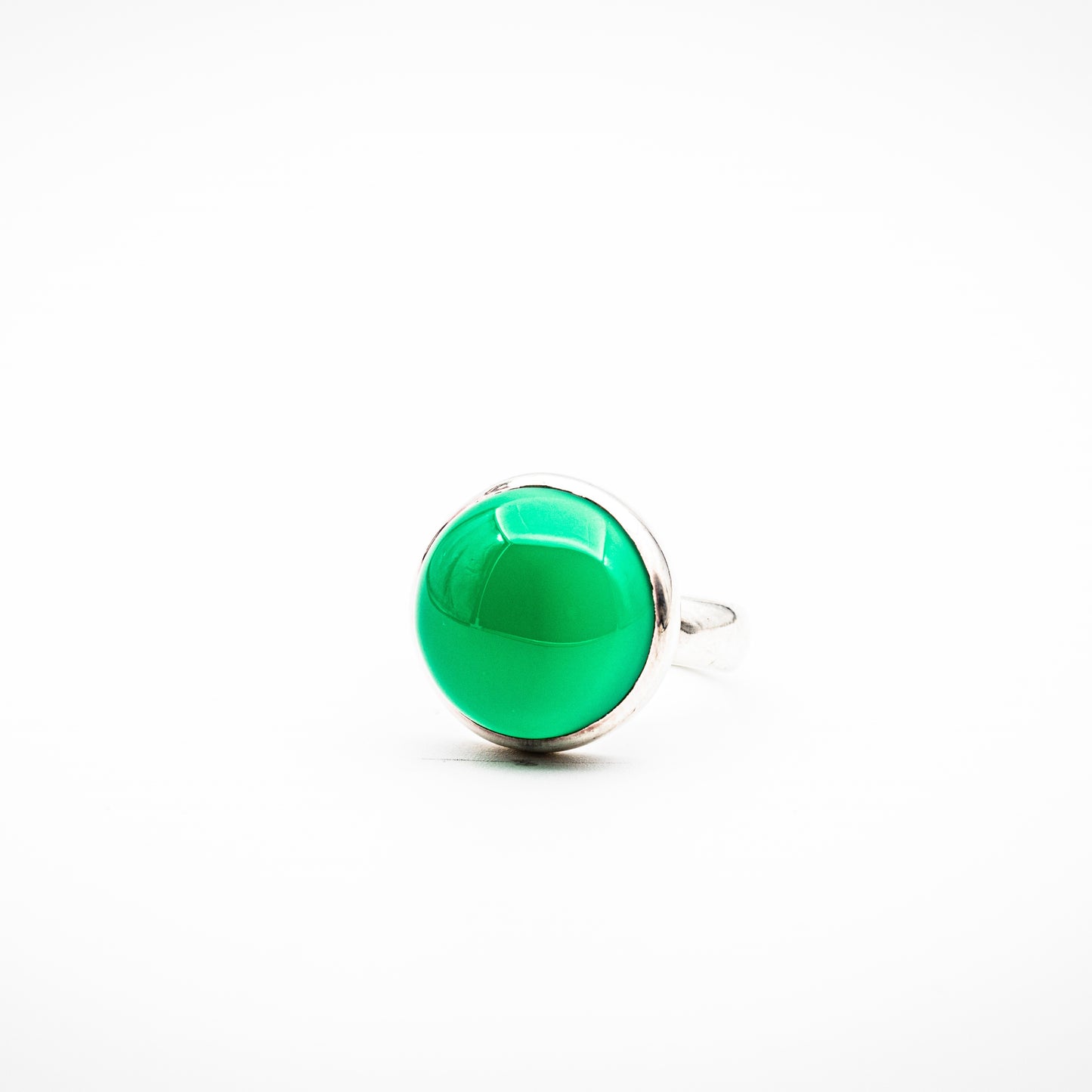 Green Onyx Ring on a white backgorund