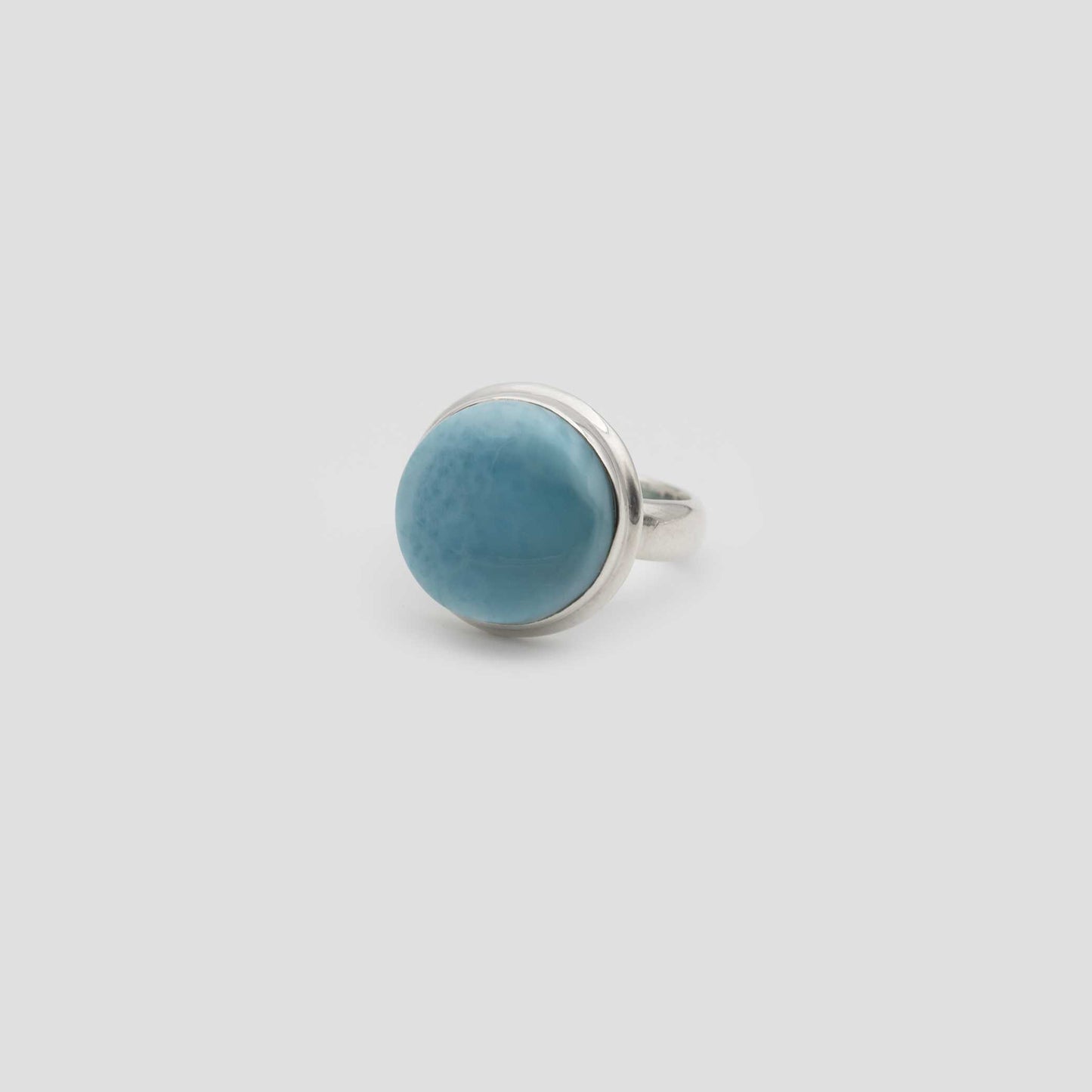 Larimar Silver Oval Ring - Cassiopeia